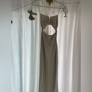 Meshki Cream and Gold Dress